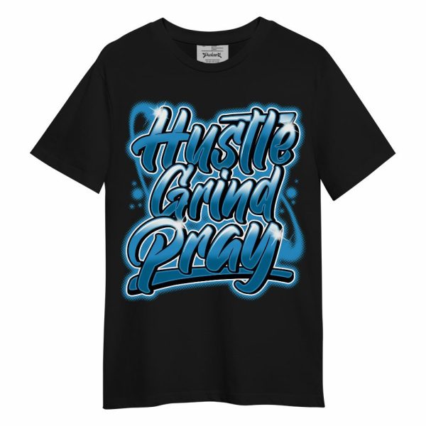 Powder Blue 9s Shirt - Hustles And Prayer Graphic Unisex Shirt Matching Jordan Shirt Jezsport.com