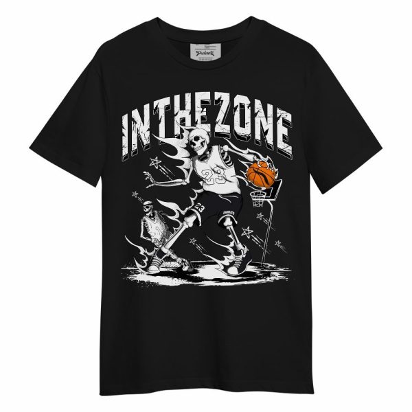 White Thunder 4s Shirt, 23 G.O.A.T Skeleton Basketball Unisex Shirt Jezsport.com