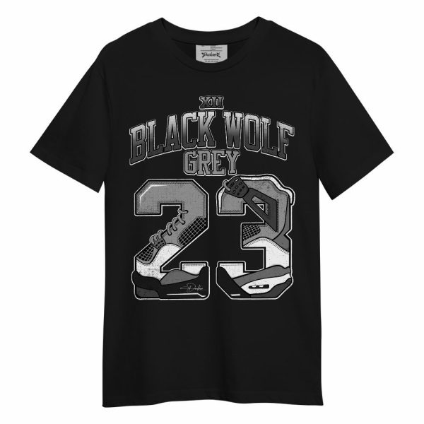 Black Wolf Grey 12s Shirt, Number 23 4s Unisex Shirt Matching Jordan Shirt Jezsport.com