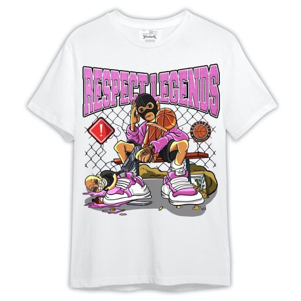 Hyper Violet 4s Shirt, Respect Legends Basketball Shirt Outfit 1005 TCD Matching Jordan Shirt Jezsport.com