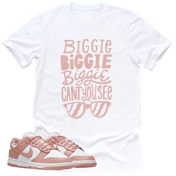 Can't You See Shirt, Retro Dunk Low White Rose Whisper Sneaker Match Tee Jezsport.com