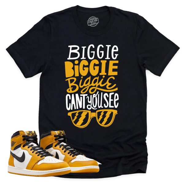 Can' You See Shirt, Retro Air Jordan 1 Yellow Ochre Sneaker Match Tee Jezsport.com