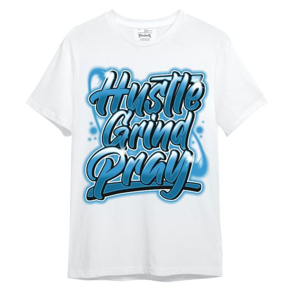 Powder Blue 9s Shirt - Hustles And Prayer Graphic Unisex Shirt Matching Jordan Shirt Jezsport.com