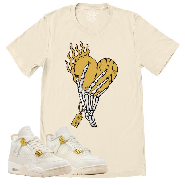 Cost Your Soul Shirt, Retro Air Jordan 4 Sail Gold Sneaker Match Tee Jezsport.com