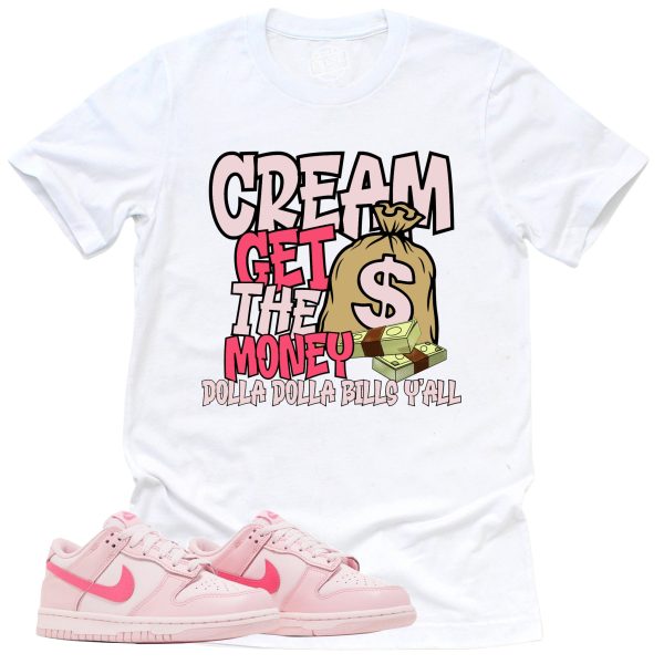 Cream Shirt, Retro Dunk Triple Pink Sneaker Match Tee Jezsport.com