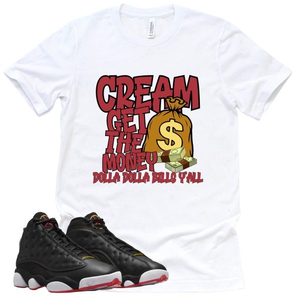 Cream Shirt Retro Air Jordan 13 Playoffs Sneaker Match Tee Jezsport.com