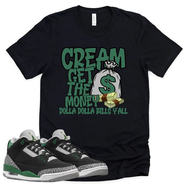 Cream Shirt Retro Air Jordan 3 Pine Green Sneaker Match Tee Jezsport.com