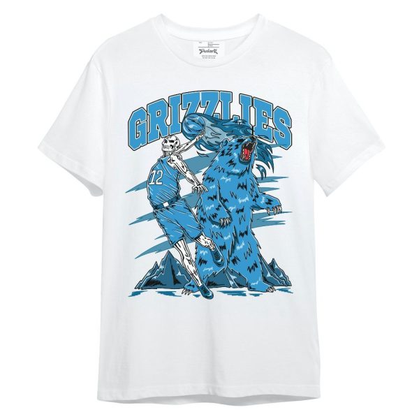 Powder Blue 9s Shirt - Grizzly Bear Skeleton Unisex Shirt Matching Jordan Shirt Jezsport.com