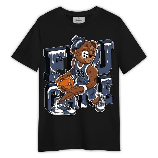 Low Diffused Blue 11s Shirt, Graphic Flu Game Bear Shirt Outfit Matching Jordan Shirt Jezsport.com