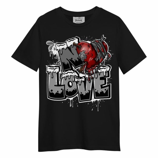 Black Wolf Grey 12s Shirt, Drip No Love Unisex Shirt Matching Jordan Shirt Jezsport.com