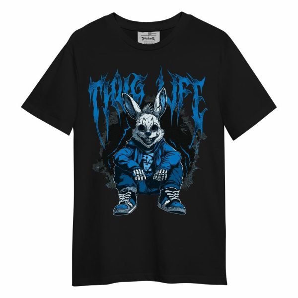 Industrial Blue 4s Shirt, Thug Life Bunny Military Blue 4s Unisex Shirt Matching Jordan Shirt Jezsport.com