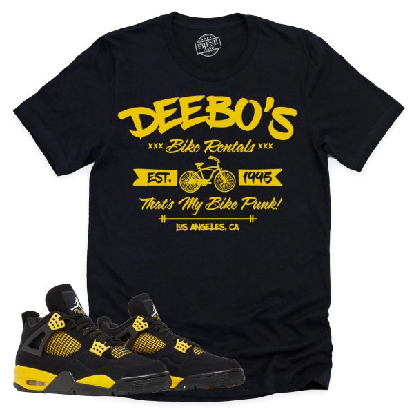 Deebo's Bike Shop Shirt, Retro Air Jordan 4 Thunder Sneaker Match Tee Jezsport.com