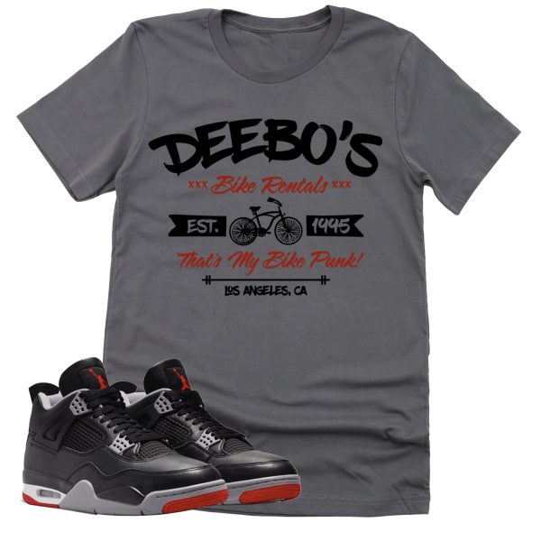 Deebo's Bike Shop Shirt, Retro Air Jordan 4 BRED Reimagined Sneaker Match Tee Jezsport.com