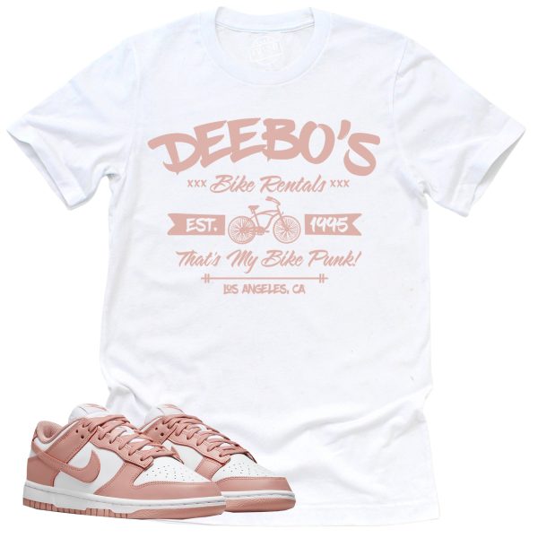 Deebo's Bike Shop Shirt, Retro Dunk Low White Rose Whisper Sneaker Match Tee Jezsport.com