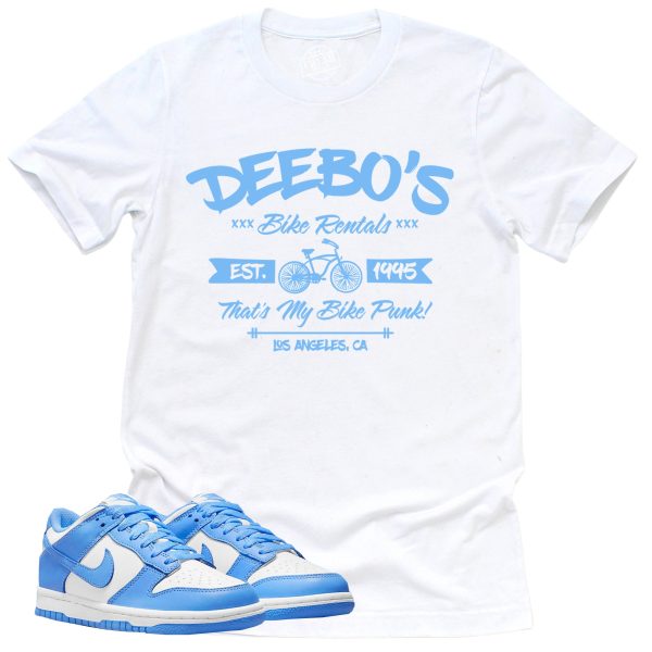 Deebo's Bike Shop Shirt, Retro Dunk Low University Blue Sneaker Match Tee Jezsport.com