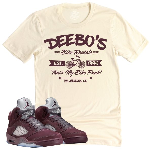 Deebo's Bike Shop Shirt, Air Jordan 5 Burgundy Sneaker Match Tee Jezsport.com