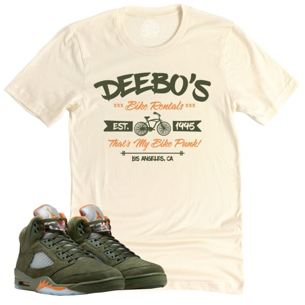 Deebo's Bike Shop Shirt, Air Jordan 5 Olive Sneaker Match Tee Jezsport.com