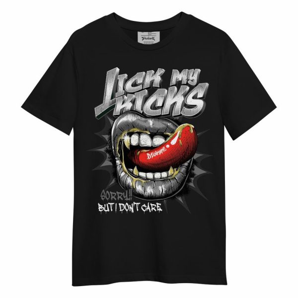 Black Wolf Grey 12s Shirt, Lick My Kicks Lips Unisex Shirt Matching Jordan Shirt Jezsport.com