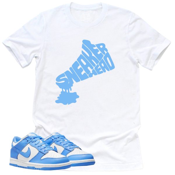 Dripping Sneakerhead Shirt, Retro Dunk Low University Blue Sneaker Match Tee Jezsport.com