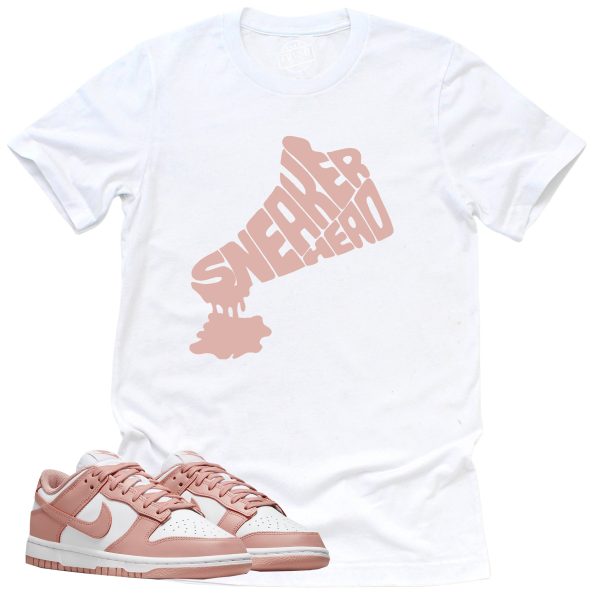 Dripping Sneakerhead Shirt, Retro Dunk Low White Rose Whisper Sneaker Match Tee Jezsport.com