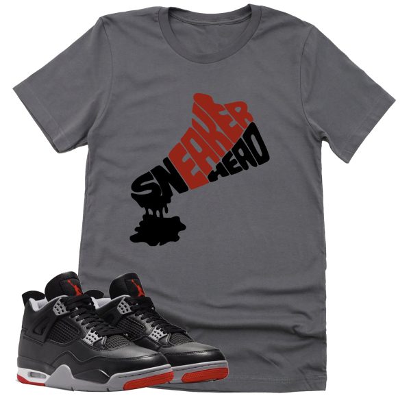 Dripping Sneakerhead Shirt, Retro Air Jordan 4 BRED Reimagined Sneaker Match Tee Jezsport.com