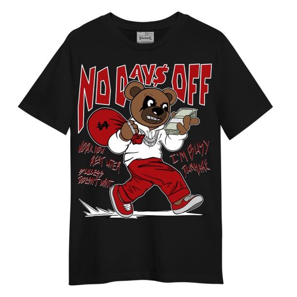 Red Taxi 12s Shirt - No Day Off Bear Shirt Unisex Matching Jordan Shirt Jezsport.com