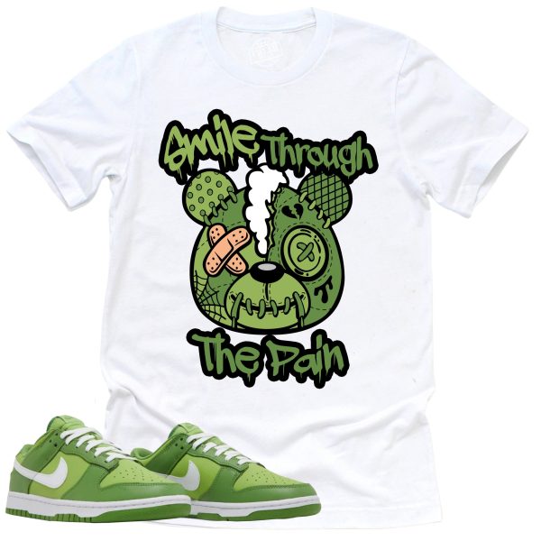 Smile Through The Pain Shirt, Retro Dunk Low Chlorophyll Sneaker Match Tee Jezsport.com