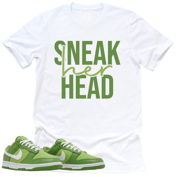 SneakHER Head Shirt, Retro Dunk Low Chlorophyll Sneaker Match Tee Jezsport.com