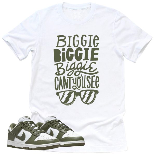 Can't You See Shirt, Retro Dunk Low Medium Olive Sneaker Match Tee Jezsport.com