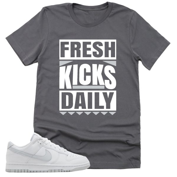 Fresh Kicks Daily Shirt, Retro Dunk Low White Pure Platinum Sneaker Match Tee Jezsport.com