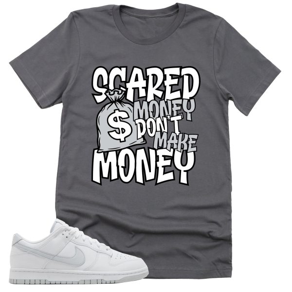 Scared Money Shirt, Retro Dunk White Pure Platinum Panda Sneaker Match Tee Jezsport.com