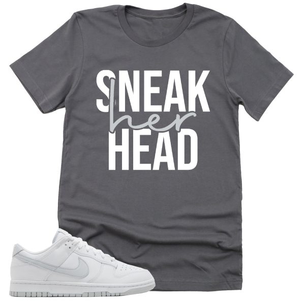 SneakHER Head Shirt, Retro Dunk Low White Pure Platinum Sneaker Match Tee Jezsport.com