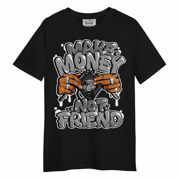 Black Wolf Grey 12s Shirt - Make Money Not Friend Graphic Unisex Shirt Matching Jordan Shirt Jezsport.com