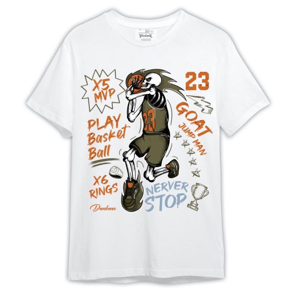 Olive 5s Shirt, Never Stop G.O.A.T Shirt Outfit Jezsport.com