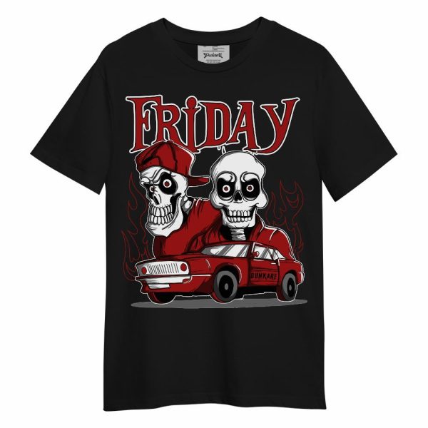 Red Taxi 12s Shirt, Friday Funny Graphic Retro Taxi Flip 12s Unisex Shirt Matching Jordan Shirt Jezsport.com