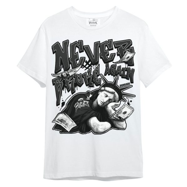 White Thunder 4s Shirt, Never Broke Again Graffiti Unisex Shirt Matching Jordan Shirt Jezsport.com