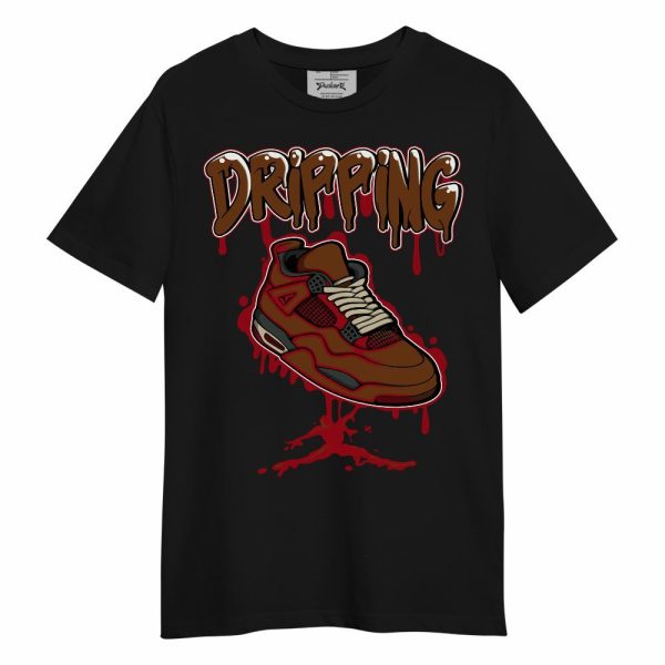 Archaeo Brown 5s Shirt - Dripping Shoe 4S Graphic Unisex Shirt Matching Jordan Shirt Jezsport.com