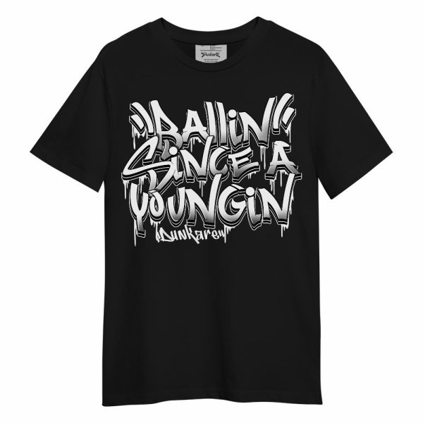 White Thunder 4s Shirt, Ballin Since A Youngin Typo Unisex Shirt Jezsport.com