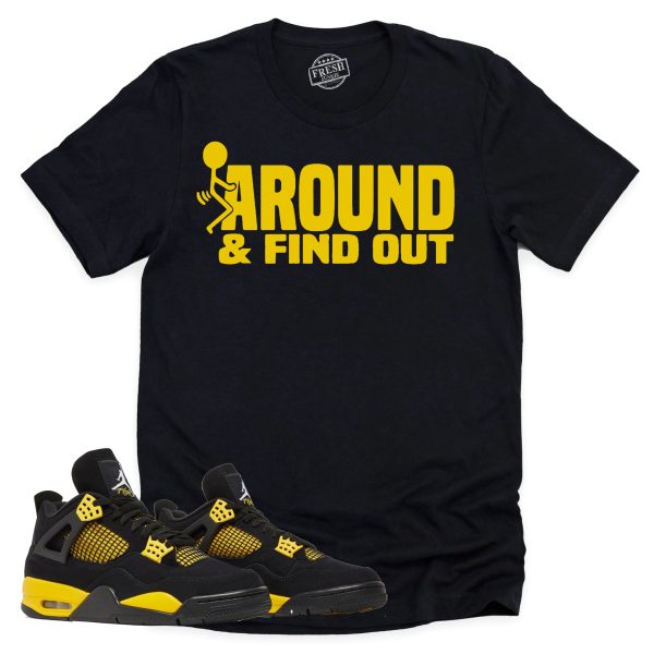 Find Out Shirt, Retro Air Jordan 4 Thunder Sneaker Match Tee Jezsport.com