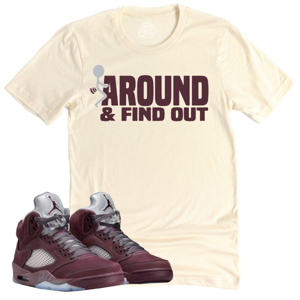 Find Out Shirt, Air Jordan 5 Burgundy Sneaker Match Tee Jezsport.com