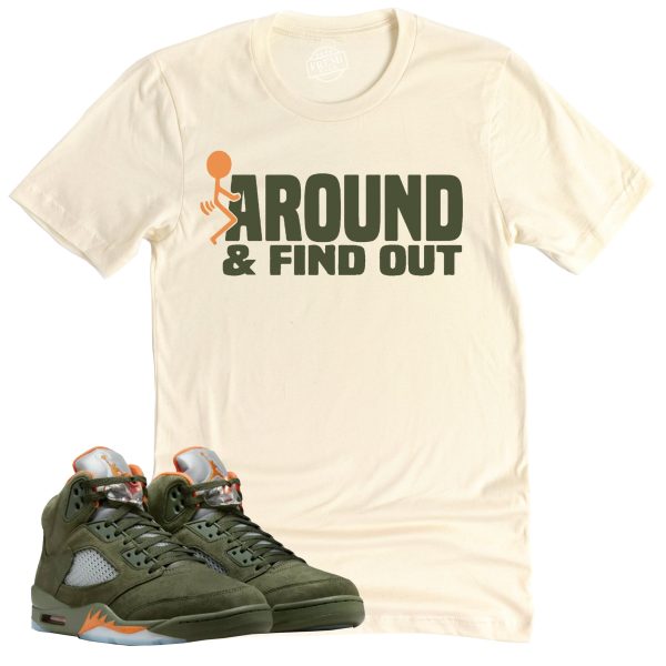 Find Out Shirt, Air Jordan 5 Olive Sneaker Match Tee Jezsport.com