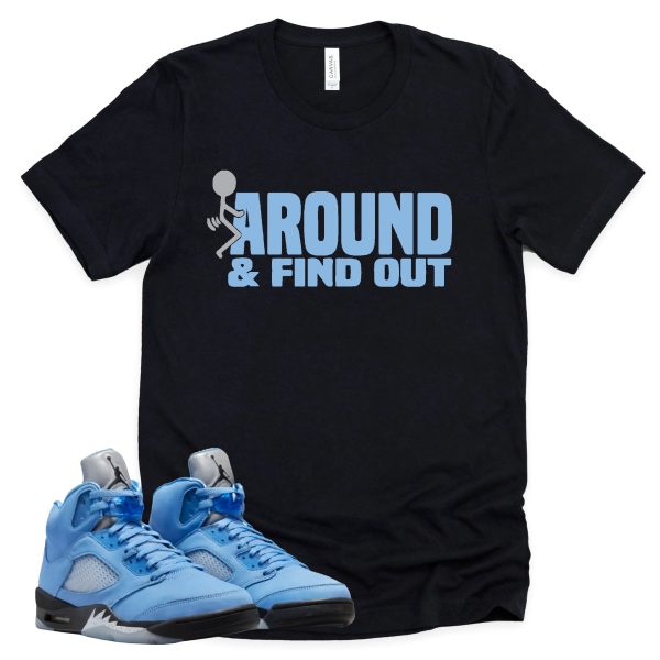 Find Out Shirt Retro Air Jordan 5 University Blue Sneaker Match Tee Jezsport.com