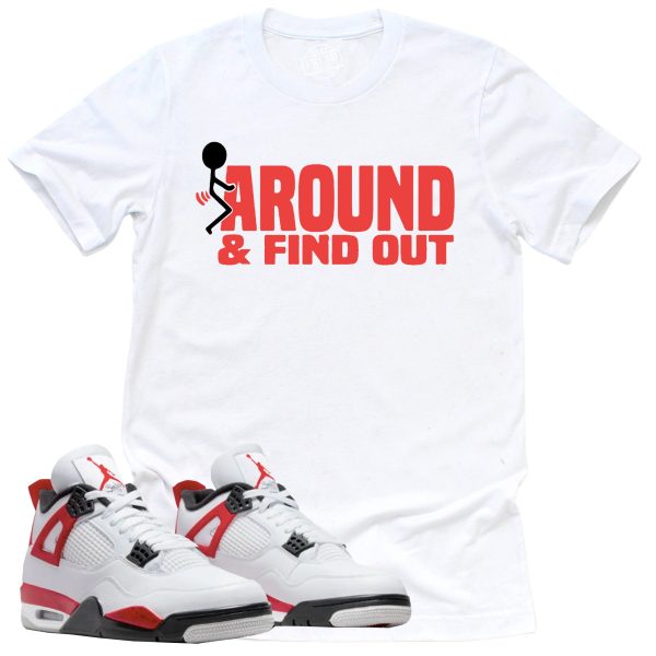 Find Out Shirt, Retro Air Jordan 4 Red Cement Sneaker Match Tee Jezsport.com