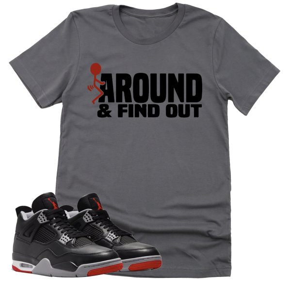 Find Out Shirt, Retro Air Jordan 4 BRED Reimagined Sneaker Match Tee Jezsport.com