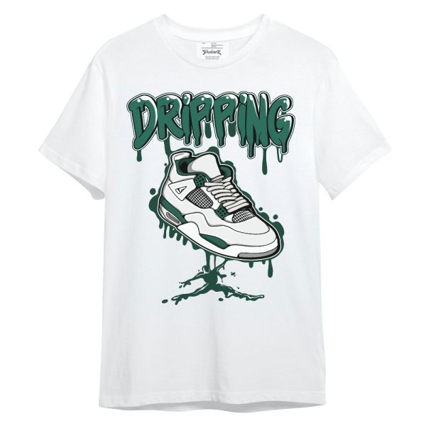 Oxidized Green 4s Shirt - Dripping Shoe 4S Graphic Unisex Shirt Matching Jordan Shirt Jezsport.com