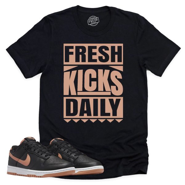 Fresh Kicks Daily Shirt, Retro Dunk Low Amber Brown Sneaker Match Tee Jezsport.com