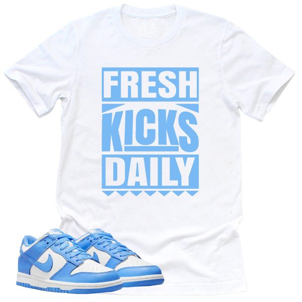 Fresh Kicks Daily Shirt, Retro Dunk Low University Blue Sneaker Match Tee Jezsport.com