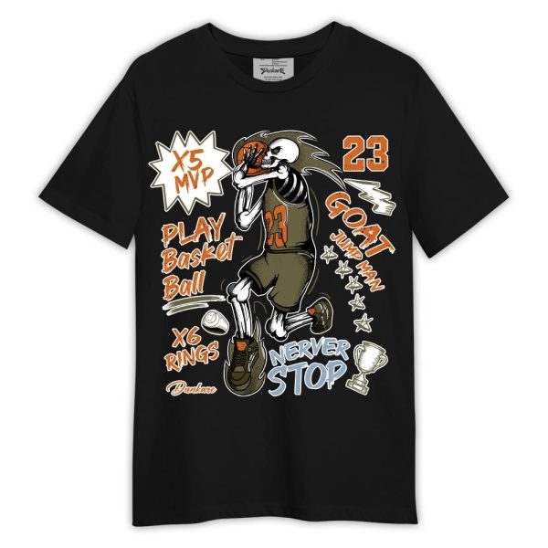 Olive 5s Shirt, Never Stop G.O.A.T Shirt Outfit Jezsport.com