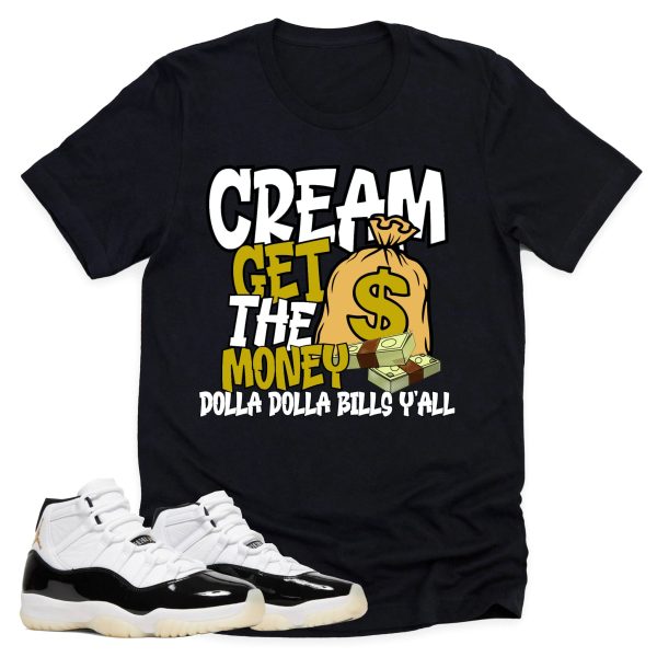 Cream Shirt, Retro Air Jordan 11 Gratitude Sneaker Match Tee Jezsport.com