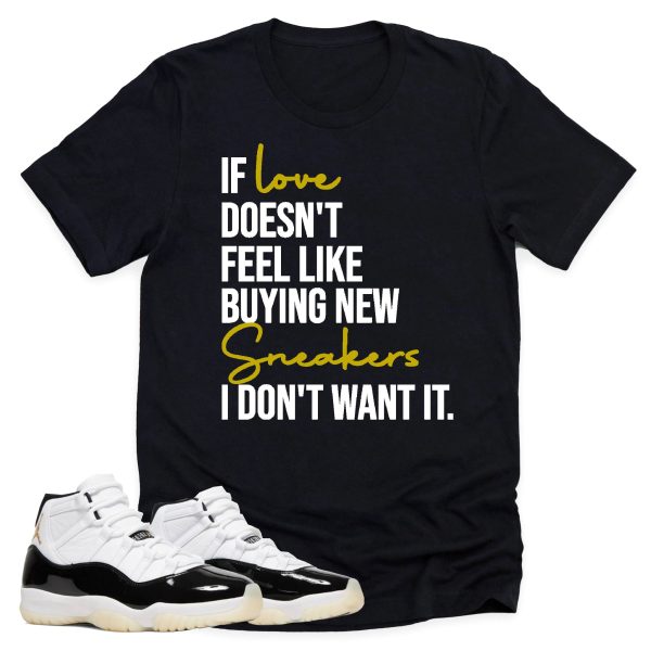 If Love Shirt, Retro Air Jordan 11 Gratitude Sneaker Match Tee Jezsport.com